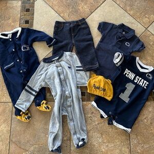 Penn State baby bundle with sizes from 0-9 months